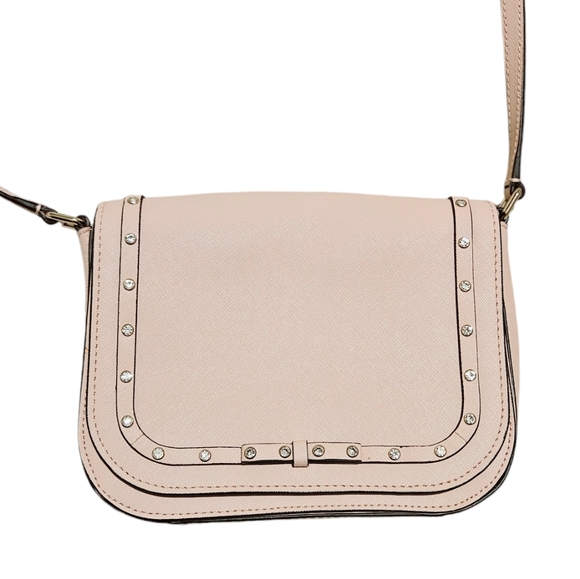 Kate Spade blush pink leather rhinestone bow crossbody bag - Picture 2 of 12